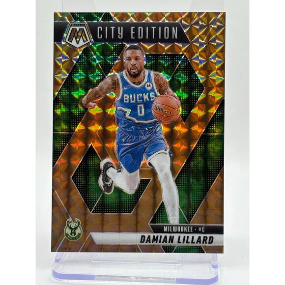 2024-25 Panini Mosaic Damian Lillard City Edition Bronze Mosaic Prizm 1/75 SP - Picture 1 of 2
